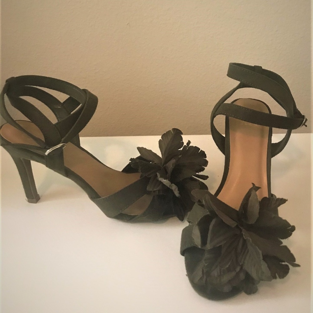 Floral Green Sandals